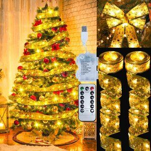 Christmas Tree Decorations 33FT 100 LED 8